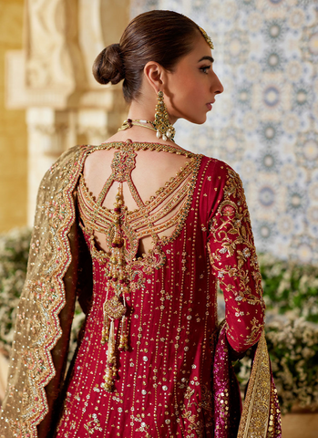 A Royal Vision Crimson Bridal Elegance