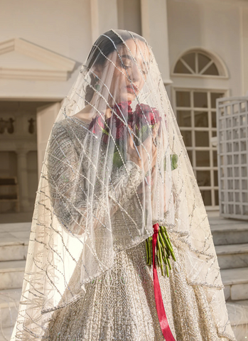 Ethereal Pearl White Bridal Masterpiece