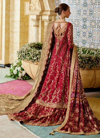 A Royal Vision Crimson Bridal Elegance