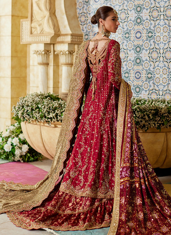 A Royal Vision Crimson Bridal Elegance