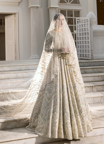 Ethereal Pearl White Bridal Masterpiece