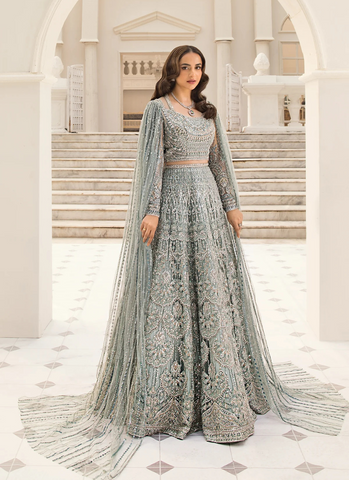 Regal Mint Green Bridal Ensemble