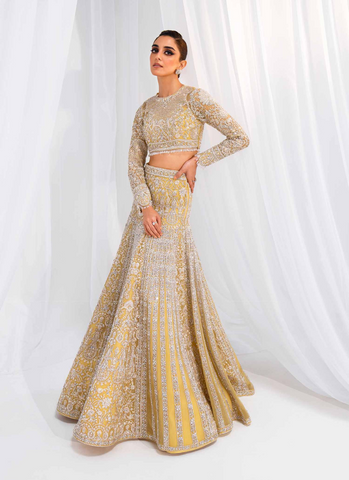 Radiant Pale Yellow Bridal Ensemble