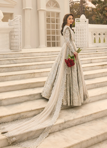 Ethereal Pearl White Bridal Masterpiece