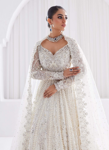 Bridal Lehenga Choli White Pakistani Wedding Dress