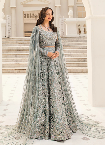 Regal Mint Green Bridal Ensemble