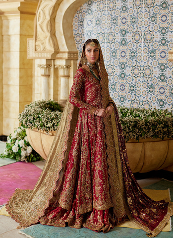 A Royal Vision Crimson Bridal Elegance