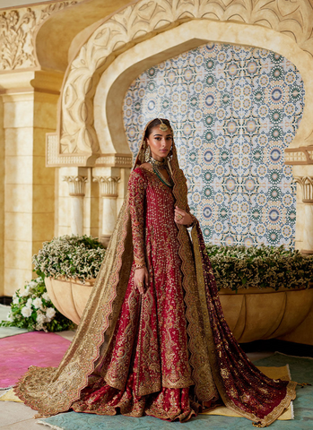 A Royal Vision Crimson Bridal Elegance