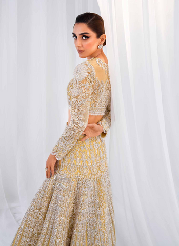 Radiant Pale Yellow Bridal Ensemble