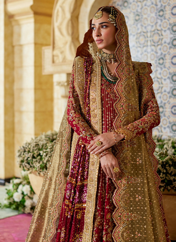 A Royal Vision Crimson Bridal Elegance