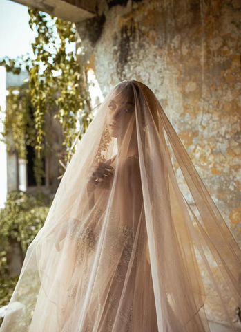 Blush Pink Silk Organza Bridal Ensemble