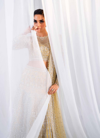 Radiant Pale Yellow Bridal Ensemble