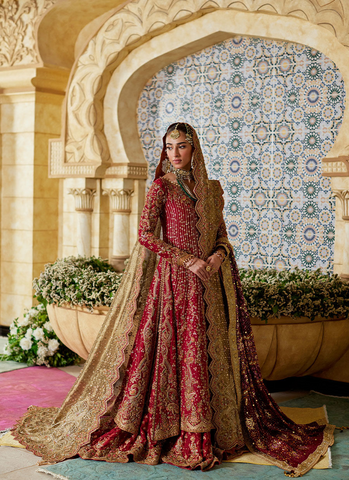 A Royal Vision Crimson Bridal Elegance