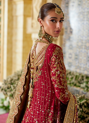 A Royal Vision Crimson Bridal Elegance